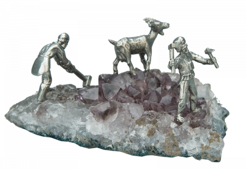 Erzsucher Amethyst, 3 Figuren